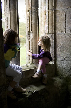 VALLECRUCIS two girls in window.jpg