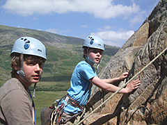 Climbing on Tryfan Bach