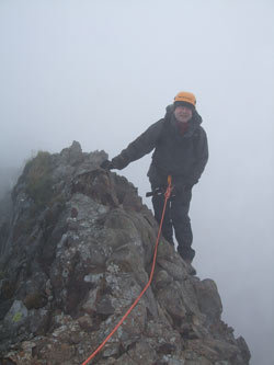 Crib Goch in challenging conditions